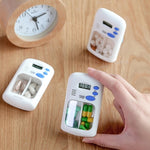 TF-264 Mini scatola portapillole portatile in plastica con promemoria intelligente per la tempistica, TF-264