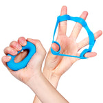 TF122 Set di 2 anelli di presa in silicone 2 in 1 + set di dispositivi di presa, TF122 (Green), TF122 (Blue), TF122 (Orange)