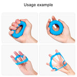 TF122 Set di 2 anelli di presa in silicone 2 in 1 + set di dispositivi di presa, TF122 (Green), TF122 (Blue), TF122 (Orange)
