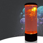 Simulazione di meduse a LED cilindriche Luce di atmosfera di meduse colorate alimentate tramite USB, 10.5 x 10.5 x 29.4cm