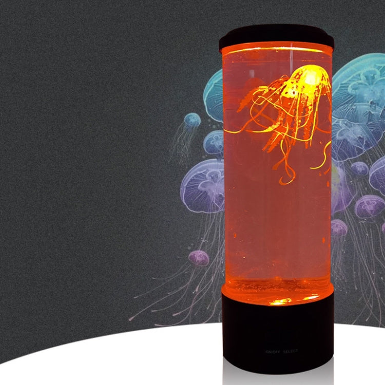 Simulazione di meduse a LED cilindriche Luce di atmosfera di meduse colorate alimentate tramite USB, 10.5 x 10.5 x 29.4cm