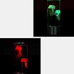 Simulazione di meduse a LED cilindriche Luce di atmosfera di meduse colorate alimentate tramite USB, 10.5 x 10.5 x 29.4cm