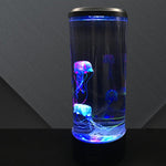 Simulazione di meduse a LED cilindriche Luce di atmosfera di meduse colorate alimentate tramite USB, 10.5 x 10.5 x 29.4cm