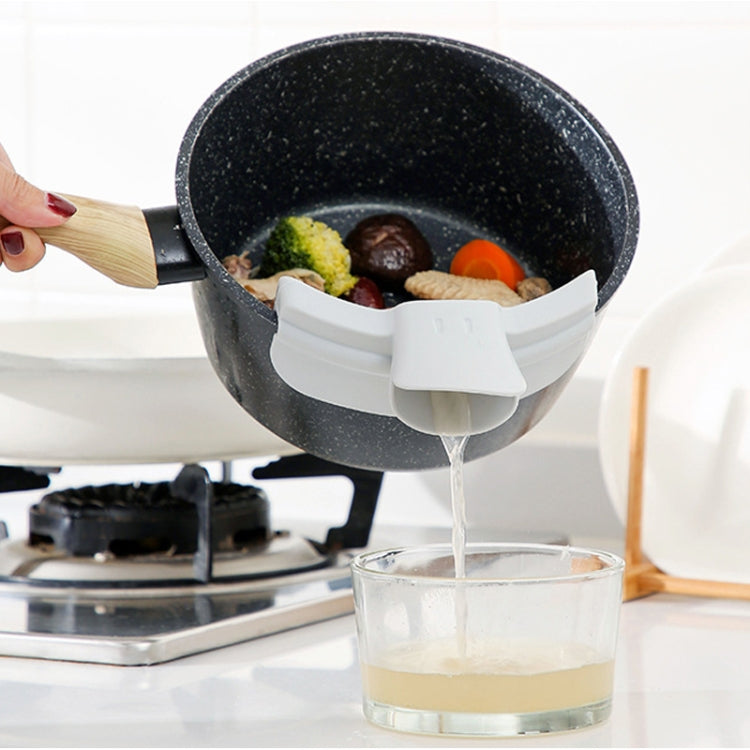 5 pezzi di utensili da cucina a prova di fuoriuscite Pentole e padelle Deflettore per bordi Deflettore per liquidi a becco d'anatra Dispositivo per versare il beccuccio, Pots And Pans Edge Deflector