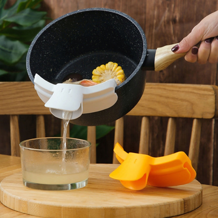 5 pezzi di utensili da cucina a prova di fuoriuscite Pentole e padelle Deflettore per bordi Deflettore per liquidi a becco d'anatra Dispositivo per versare il beccuccio, Pots And Pans Edge Deflector