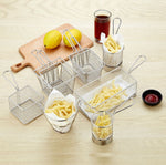 Piatto per pane snack ristorante mini cestino per patatine fritte in acciaio inossidabile, J13446S, J13446L, J13443S, J13443L, J13447M, J13448S, J13448L, J13442S, J13449