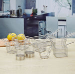 Piatto per pane snack ristorante mini cestino per patatine fritte in acciaio inossidabile, J13446S, J13446L, J13443S, J13443L, J13447M, J13448S, J13448L, J13442S, J13449