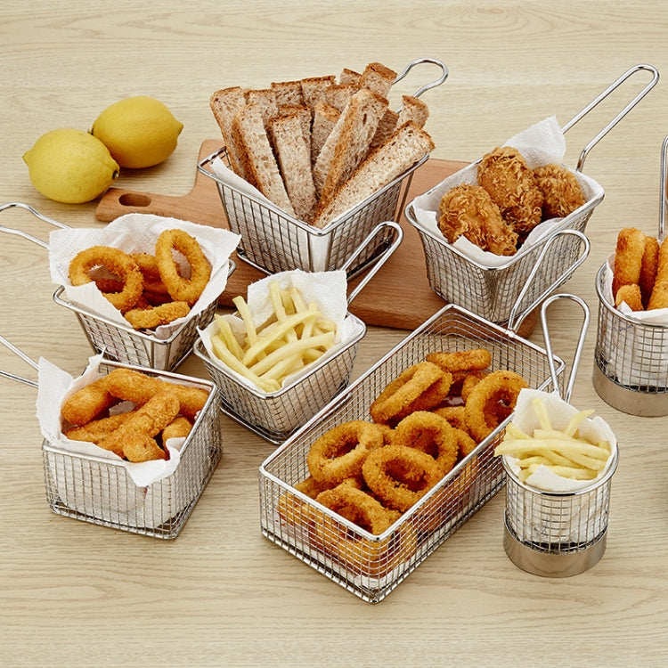 Piatto per pane snack ristorante mini cestino per patatine fritte in acciaio inossidabile, J13446S, J13446L, J13443S, J13443L, J13447M, J13448S, J13448L, J13442S, J13449