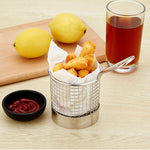 Piatto per pane snack ristorante mini cestino per patatine fritte in acciaio inossidabile, J13446S, J13446L, J13443S, J13443L, J13447M, J13448S, J13448L, J13442S, J13449