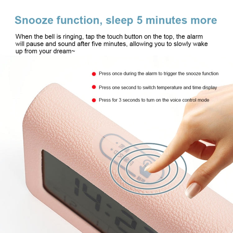 ZKLiLi Lazy Snooze Applet Sveglia da comodino Sveglia digitale silenziosa multifunzionale Bluetooth