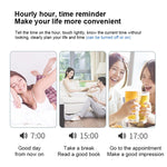 ZKLiLi Lazy Snooze Applet Sveglia da comodino Sveglia digitale silenziosa multifunzionale Bluetooth