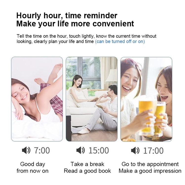 ZKLiLi Lazy Snooze Applet Sveglia da comodino Sveglia digitale silenziosa multifunzionale Bluetooth