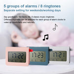 ZKLiLi Lazy Snooze Applet Sveglia da comodino Sveglia digitale silenziosa multifunzionale Bluetooth