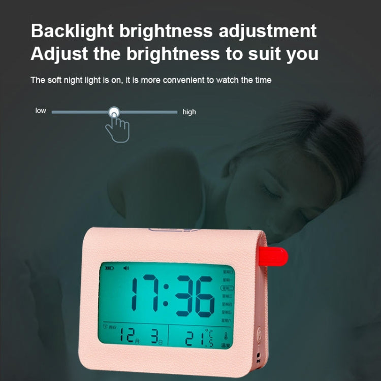 ZKLiLi Lazy Snooze Applet Sveglia da comodino Sveglia digitale silenziosa multifunzionale Bluetooth