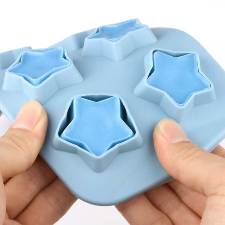 2 stampi creativi per vassoio per ghiaccio in silicone, 8 stampi continui, contenitori per ghiaccio fai da te fatti in casa, stile:, Fruit  (Blue), Fruit  (Vermillion), Round  (Red), Round  (Blue), Brick  (Blue), Brick (Gray), Five-star  (Blue)        ...