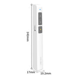 Penna per proiettore vocale ricaricabile con penna laser per girare le pagine Deli da 2,4 GHz, 2802PL (White), 2802PL (Black), 2802L (White), 2802L (Black)