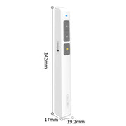 Penna per proiettore vocale ricaricabile con penna laser per girare le pagine Deli da 2,4 GHz, 2802PL (White), 2802PL (Black), 2802L (White), 2802L (Black)