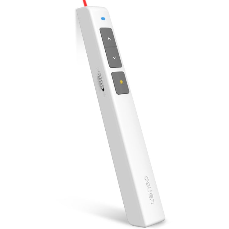 Penna per proiettore vocale ricaricabile con penna laser per girare le pagine Deli da 2,4 GHz, 2802PL (White), 2802PL (Black), 2802L (White), 2802L (Black)