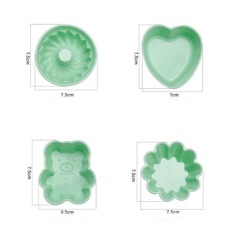 10 pezzi creativi fai da te in silicone per torte, muffin, stampi da forno, stile:, Flower-shaped  (Macron Green), Flower-shaped (Macron Pink), Flower-shaped  (Candy Color), Hollow  (Macron Cyan), Hollow  (Macron Pink), Hollow  (Candy Color)           ...