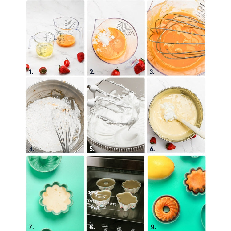 10 pezzi creativi fai da te in silicone per torte, muffin, stampi da forno, stile:, Flower-shaped  (Macron Green), Flower-shaped (Macron Pink), Flower-shaped  (Candy Color), Hollow  (Macron Cyan), Hollow  (Macron Pink), Hollow  (Candy Color)           ...