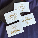Biglietto di benedizione per matrimonio da 150 pezzi Biglietto di ringraziamento Biglietto di decorazione regalo Biglietto di auguri con fiore abbronzante, Blessing （White）, Thank You （White）, Love You （White）, Happy Birthday （White）, Blessing （Black） ...
