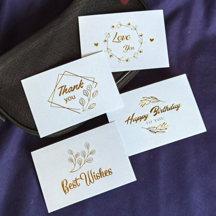 Biglietto di benedizione per matrimonio da 150 pezzi Biglietto di ringraziamento Biglietto di decorazione regalo Biglietto di auguri con fiore abbronzante, Blessing （White）, Thank You （White）, Love You （White）, Happy Birthday （White）, Blessing （Black） ...