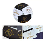 Biglietto di benedizione per matrimonio da 150 pezzi Biglietto di ringraziamento Biglietto di decorazione regalo Biglietto di auguri con fiore abbronzante, Blessing （White）, Thank You （White）, Love You （White）, Happy Birthday （White）, Blessing （Black） ...