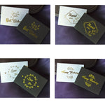 Biglietto di benedizione per matrimonio da 150 pezzi Biglietto di ringraziamento Biglietto di decorazione regalo Biglietto di auguri con fiore abbronzante, Blessing （White）, Thank You （White）, Love You （White）, Happy Birthday （White）, Blessing （Black） ...