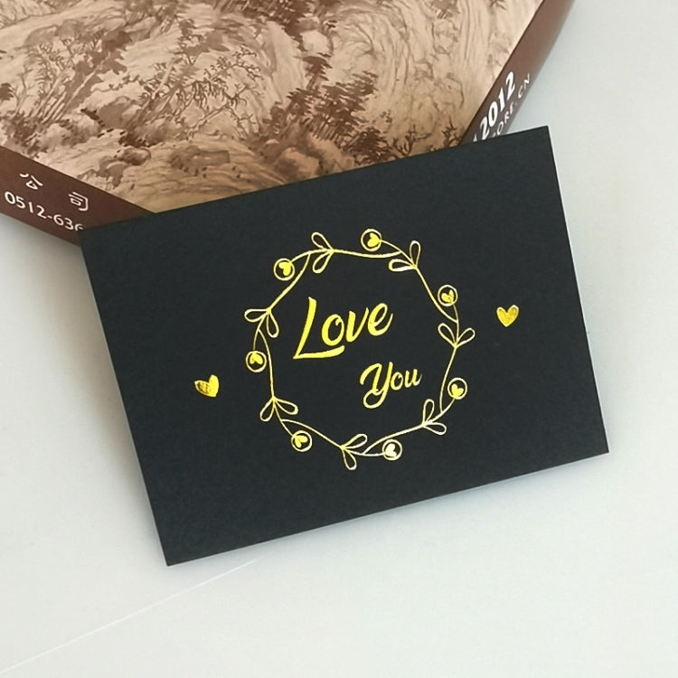 Biglietto di benedizione per matrimonio da 150 pezzi Biglietto di ringraziamento Biglietto di decorazione regalo Biglietto di auguri con fiore abbronzante, Blessing （White）, Thank You （White）, Love You （White）, Happy Birthday （White）, Blessing （Black） ...