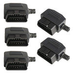 5 PCS 16PIN Connettore maschio per auto Connettore OBD2 Spina + Shell + Line Card + Vite OBD Plug J1962M, OBD Plug