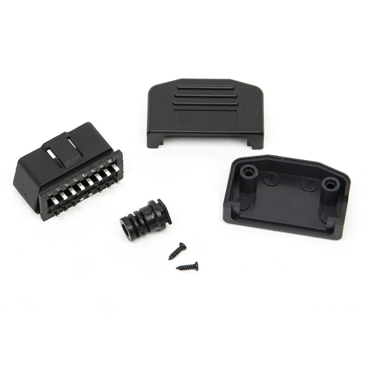 5 PCS 16PIN Connettore maschio per auto Connettore OBD2 Spina + Shell + Line Card + Vite OBD Plug J1962M, OBD Plug