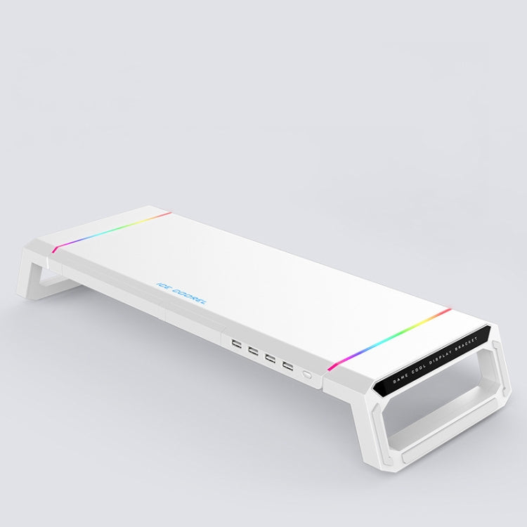 Supporto per laptop pieghevole per rack maggiorato per monitor ICE COOREL T1 con illuminazione RGB e interfaccia di espansione 4xUSB