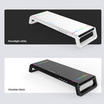 Supporto per laptop pieghevole per rack maggiorato per monitor ICE COOREL T1 con illuminazione RGB e interfaccia di espansione 4xUSB