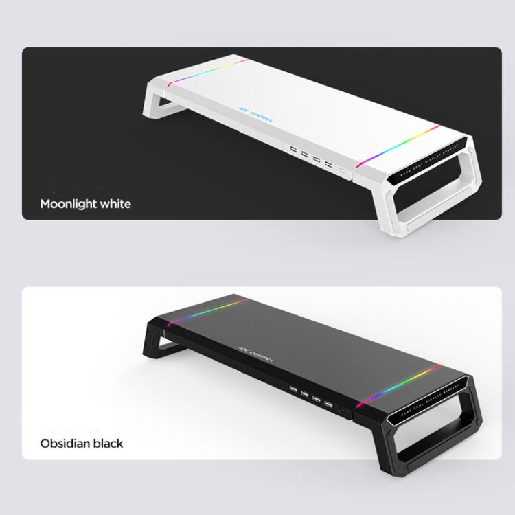 Supporto per laptop pieghevole per rack maggiorato per monitor ICE COOREL T1 con illuminazione RGB e interfaccia di espansione 4xUSB
