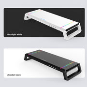 Supporto per laptop pieghevole per rack maggiorato per monitor ICE COOREL T1 con illuminazione RGB e interfaccia di espansione 4xUSB