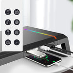 Supporto per laptop pieghevole per rack maggiorato per monitor ICE COOREL T1 con illuminazione RGB e interfaccia di espansione 4xUSB