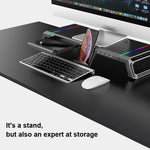 Supporto per laptop pieghevole per rack maggiorato per monitor ICE COOREL T1 con illuminazione RGB e interfaccia di espansione 4xUSB