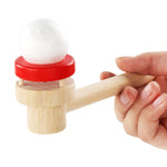 Set 3 soffiatori a sfera in legno per bambini 3-6 anni