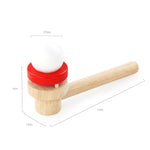 Set 3 soffiatori a sfera in legno per bambini 3-6 anni