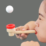 Set 3 soffiatori a sfera in legno per bambini 3-6 anni