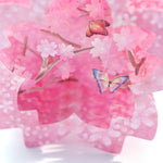 Biglietto d'auguri di San Valentino Scatola da intaglio con farfalla in fiore di ciliegio, Valentine Day Greeting Card