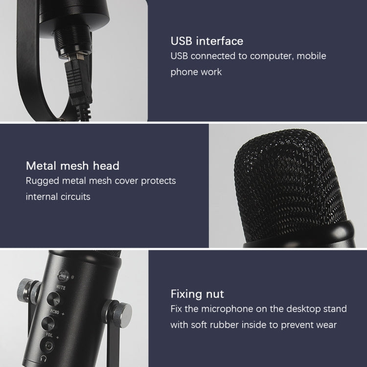 Microfono a condensatore USB BM-86 per registrazione vocale