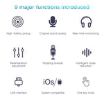Microfono a condensatore USB BM-86 per registrazione vocale