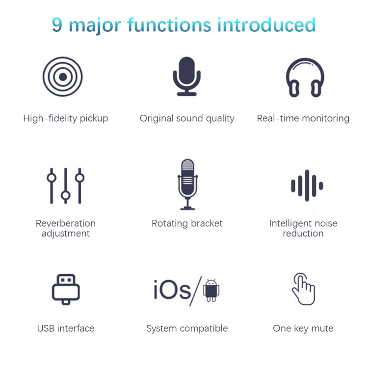 Microfono a condensatore USB BM-86 per registrazione vocale