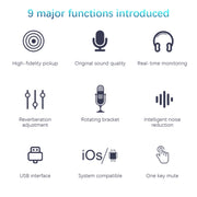 Microfono a condensatore USB BM-86 per registrazione vocale