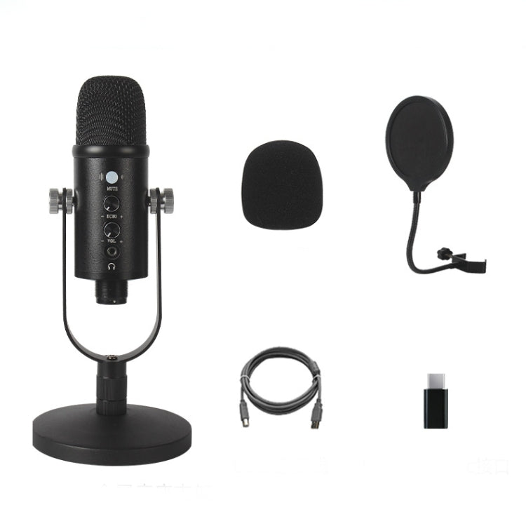 BM-86 Microfono a condensatore USB Registrazione vocale Microfono per computer Set di apparecchiature per trasmissione dal vivo, Standard, Cantilever Bracket Set, Standard+Small Blowout Prevention Net