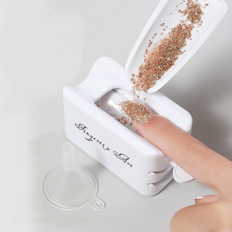 3 PCS Nail Art Scatola per il riciclaggio di gioielli in polvere a doppio strato Contenitore portatile per infiltrazione in polvere Strumento per manicure