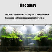 MS-PT03 Serbatoio della foresta pluviale Abbellimento del paesaggio Arrampicata Scatola di alimentazione per animali domestici Mini Spray Ugello di raffreddamento per atomizzazione a doppia testa, MS-PT03