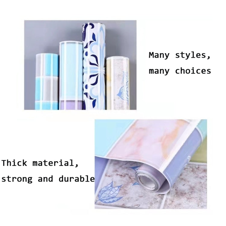 2 adesivi murali per piastrelle antifumo da cucina, carta da parati per stufa, Happy Every Day, Purple Vine, Blossoming Flowers, Blue Ans White Porcelain
