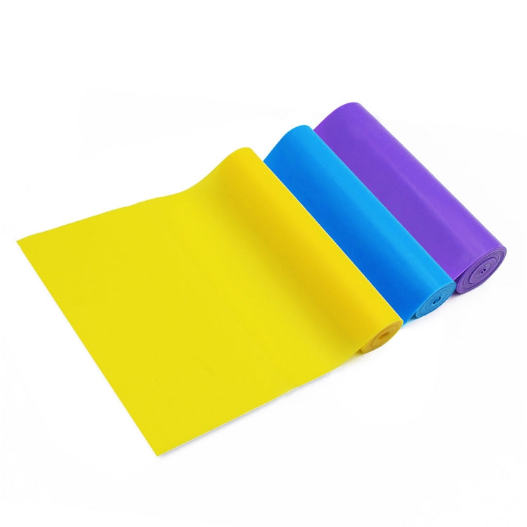 3 in 1 TPE Yoga Stretch Sheet Fitness Elastic Band Resistance Band Strength Training Stretch Band Set, 3 in 1